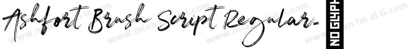 Ashfort Brush Script Regular字体转换